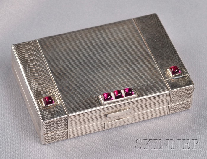 Art Deco Lady's Silver Cigarette Box, Alfred Dunhill, London