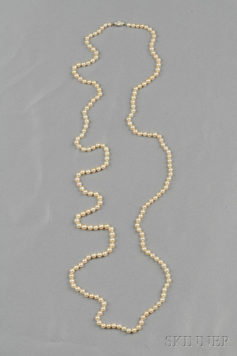Natural Pearl and Diamond Necklace, Tiffany & Co.