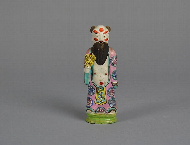 Chinese 18th c. Famille Rose Porcelain Figure