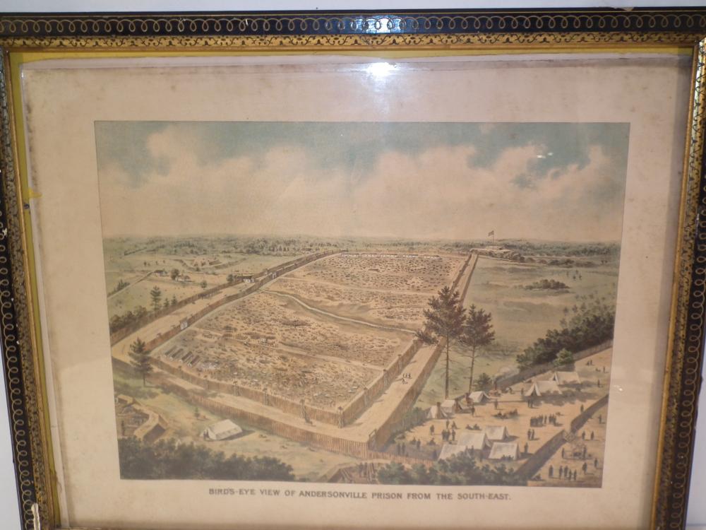 ANTIQUE ANDERSONVILLE PRISON PRINT