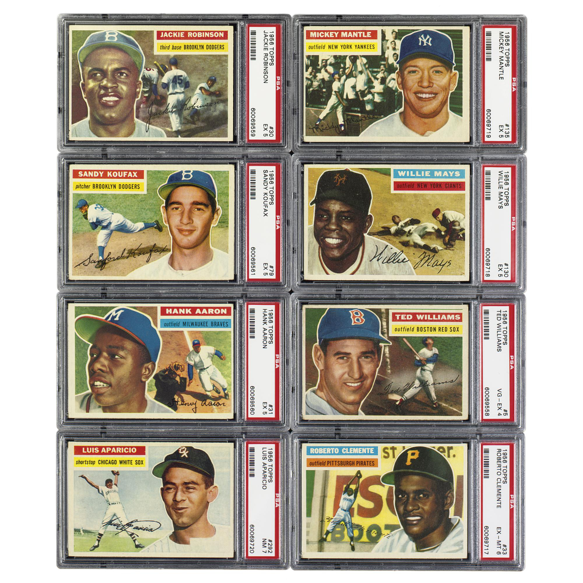 1956 TOPPS BASEBALL COMPLETE SET OF 342