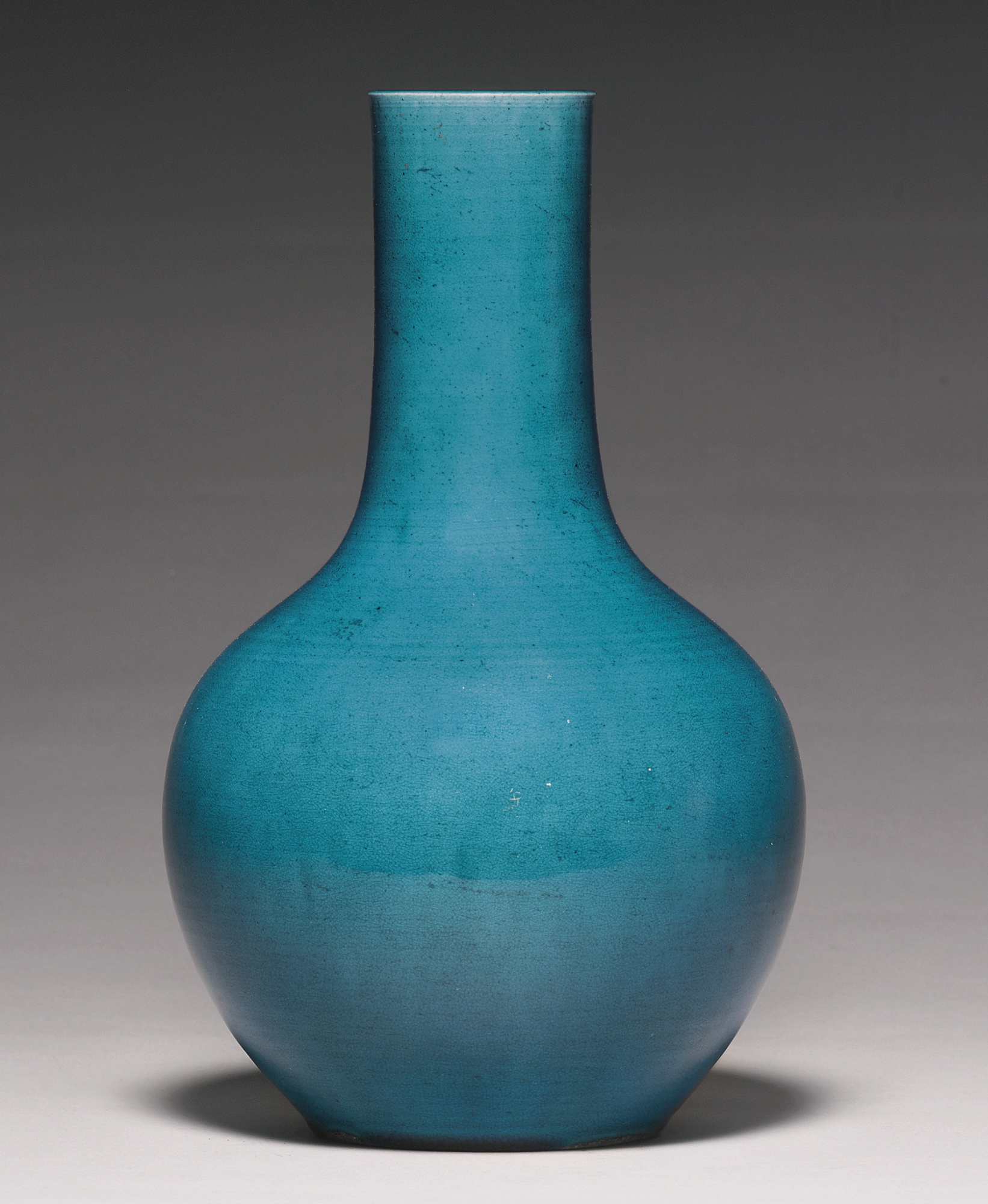 A turquoise-glazed bottle vase qing dynasty, 18th century