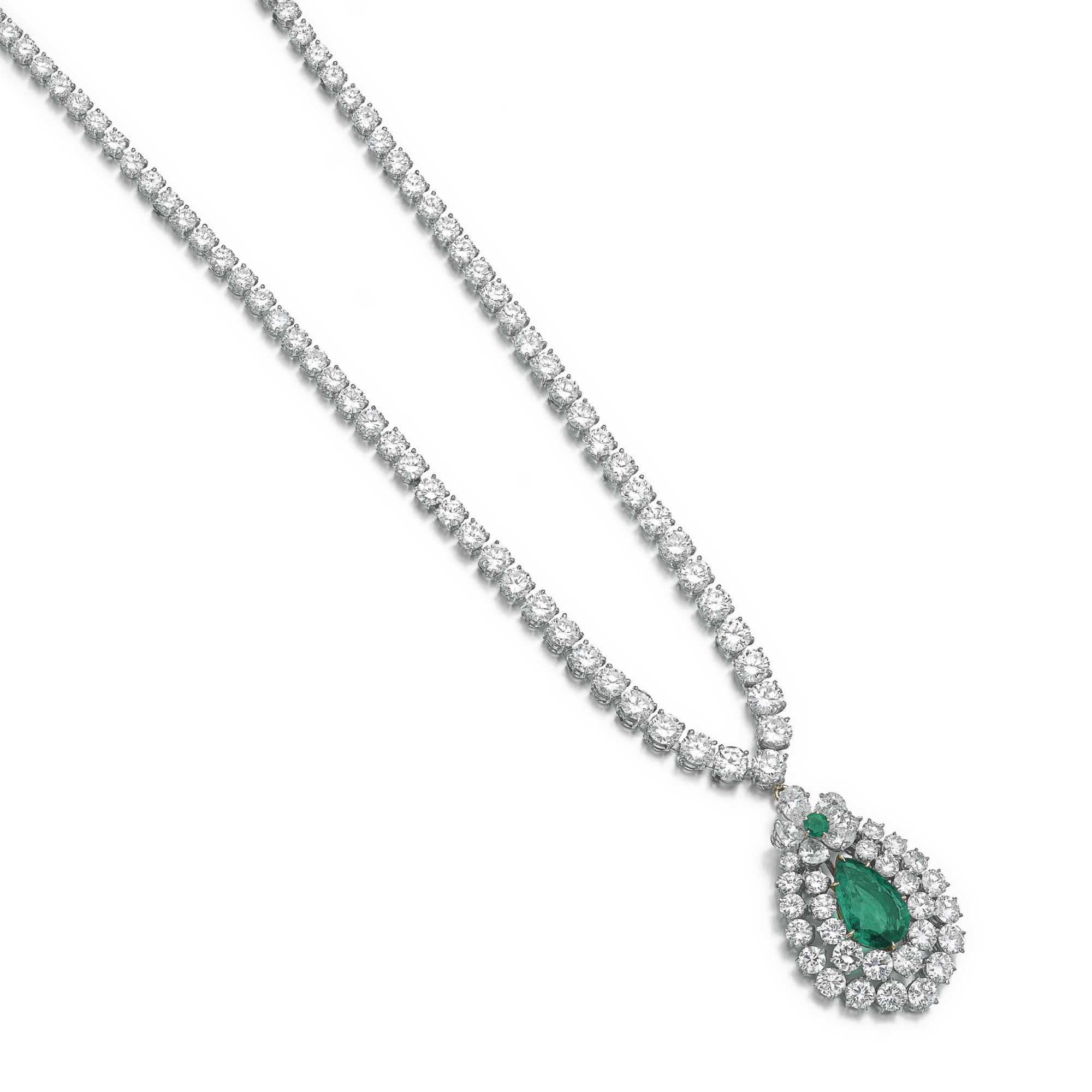 EMERALD AND DIAMOND NECKLACE, VAN CLEEF & ARPELS