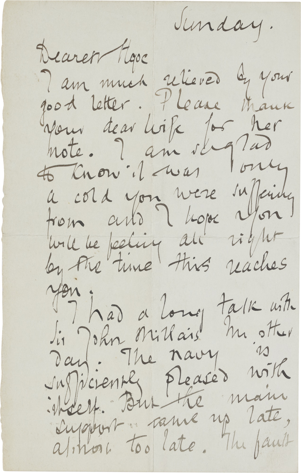 Autograph letter signed ("J. Conrad") to G.F.W. Hope
