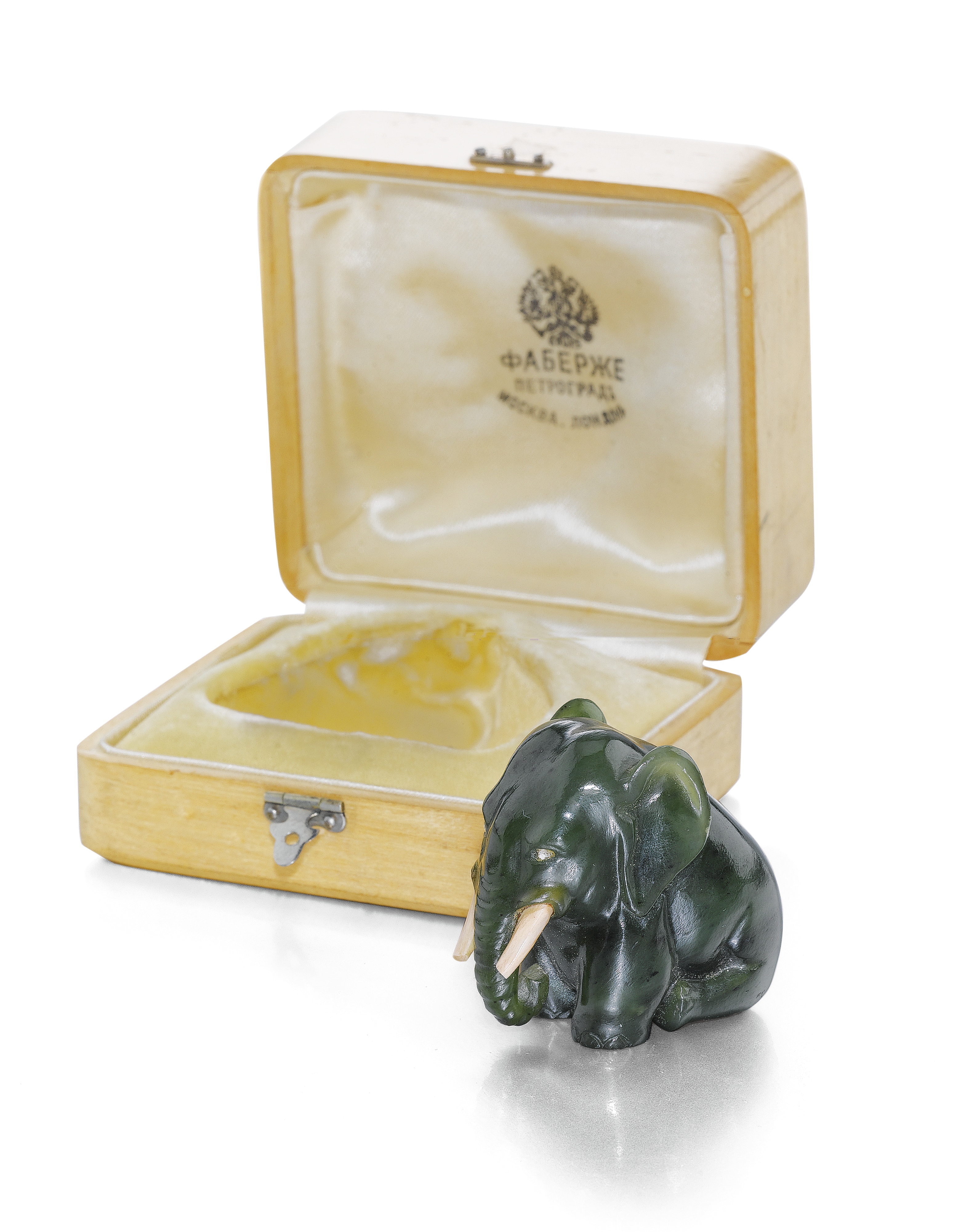 A Fabergé hardstone elephant