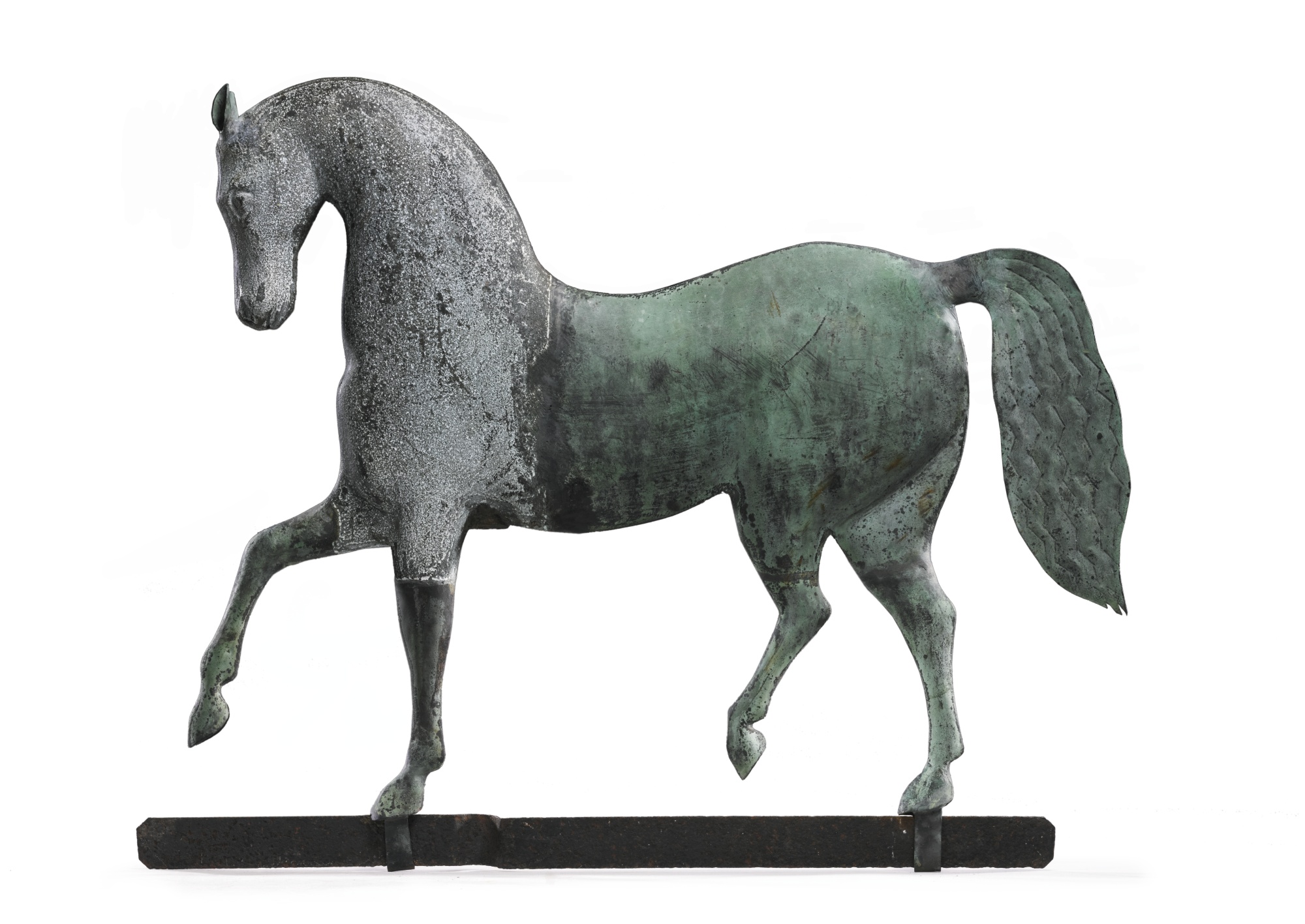 Molded copper and zinc ‘index’ horse weathervane, a.l. jewell & co.