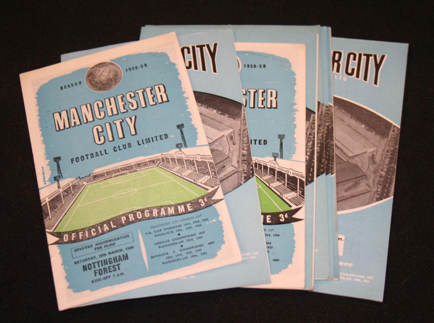 Manchester City 1950s programmes