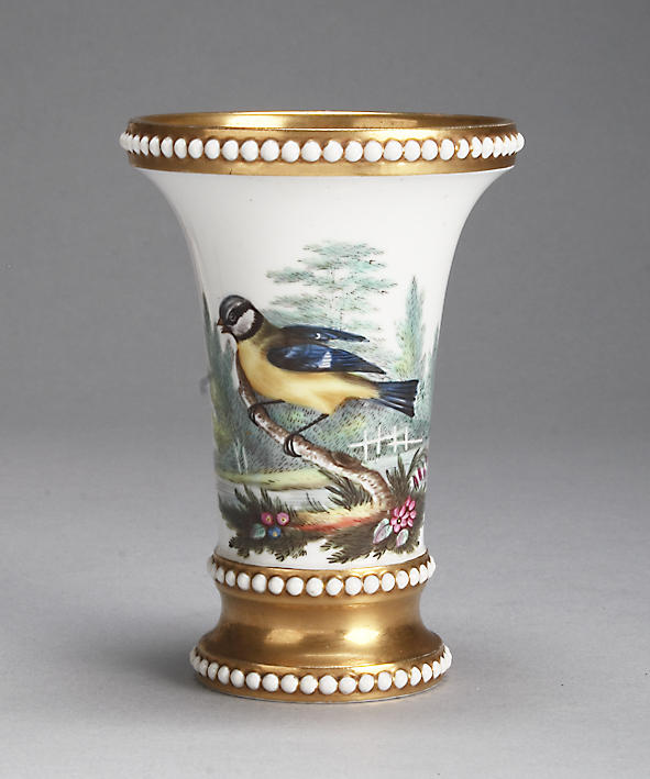 A small hand-painted Spode spill vase circa 1805,