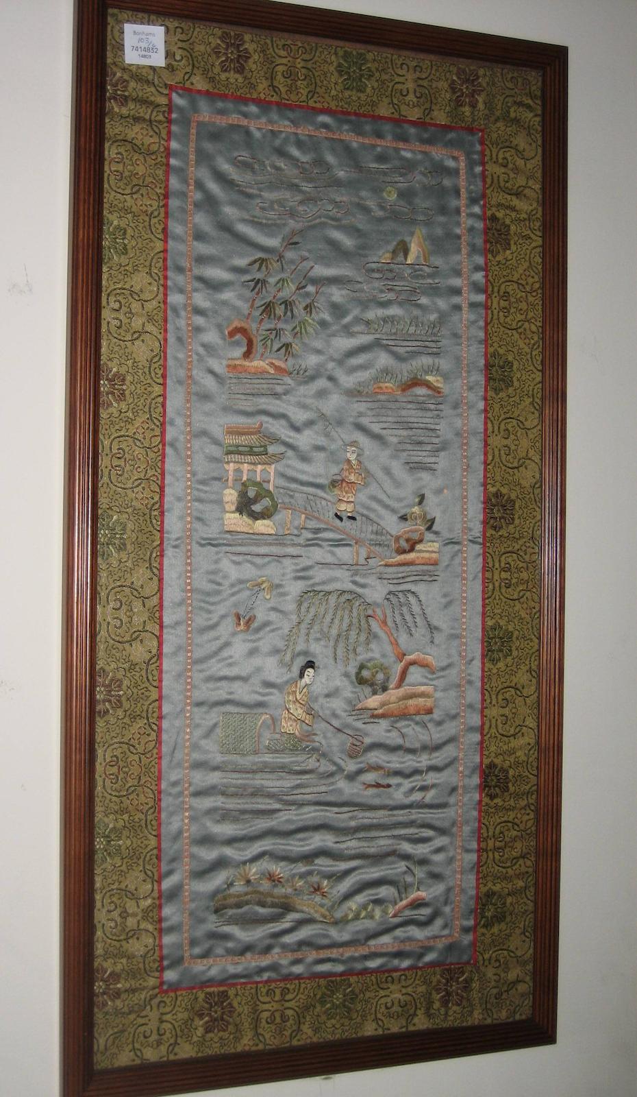 Five Chinese export paintings on pith paper 19th Century