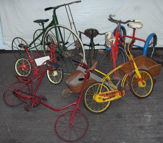 Six assorted children's bicycles,