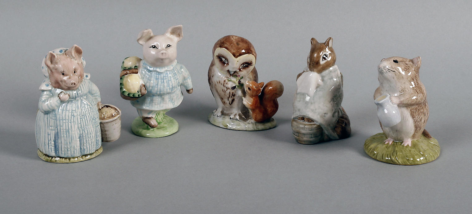 Five Beswick Beatrix Potter figures