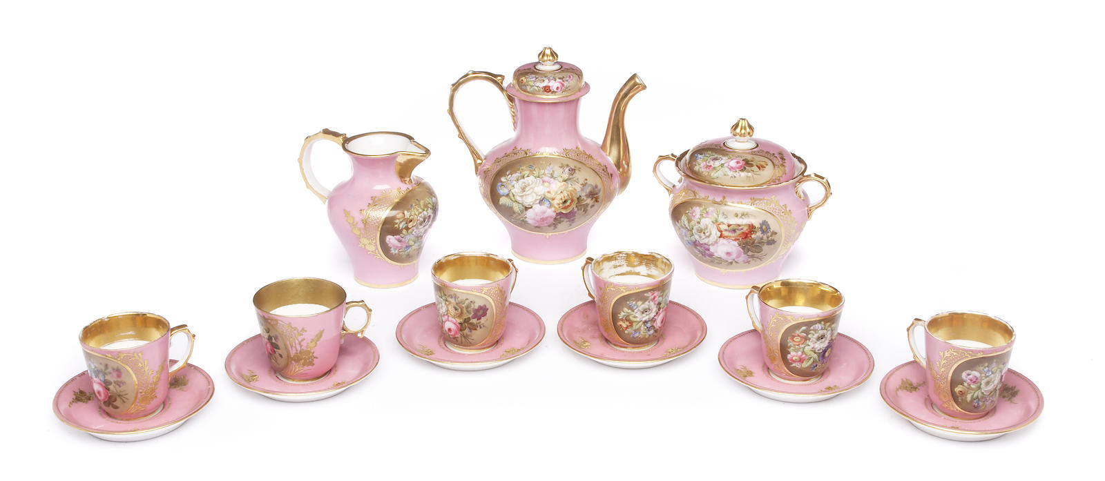 A French porcelain coffee service