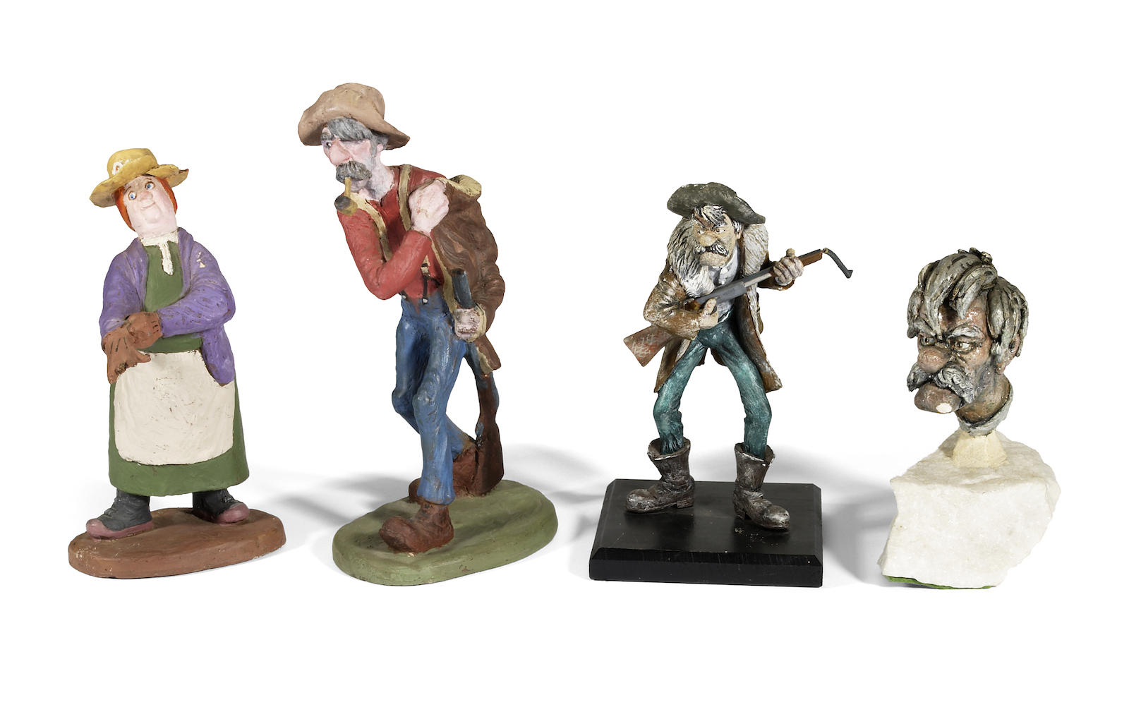 Four Walt Disney Studios maquettes from "The Fox and the Hound"