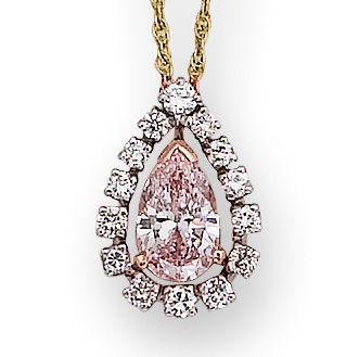A fancy coloured diamond pendant
