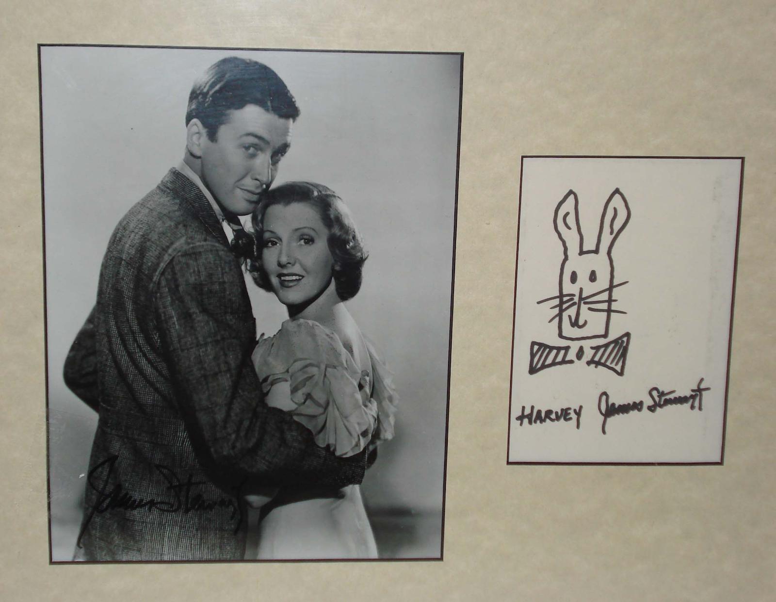A Jimmy Stewart signed still,