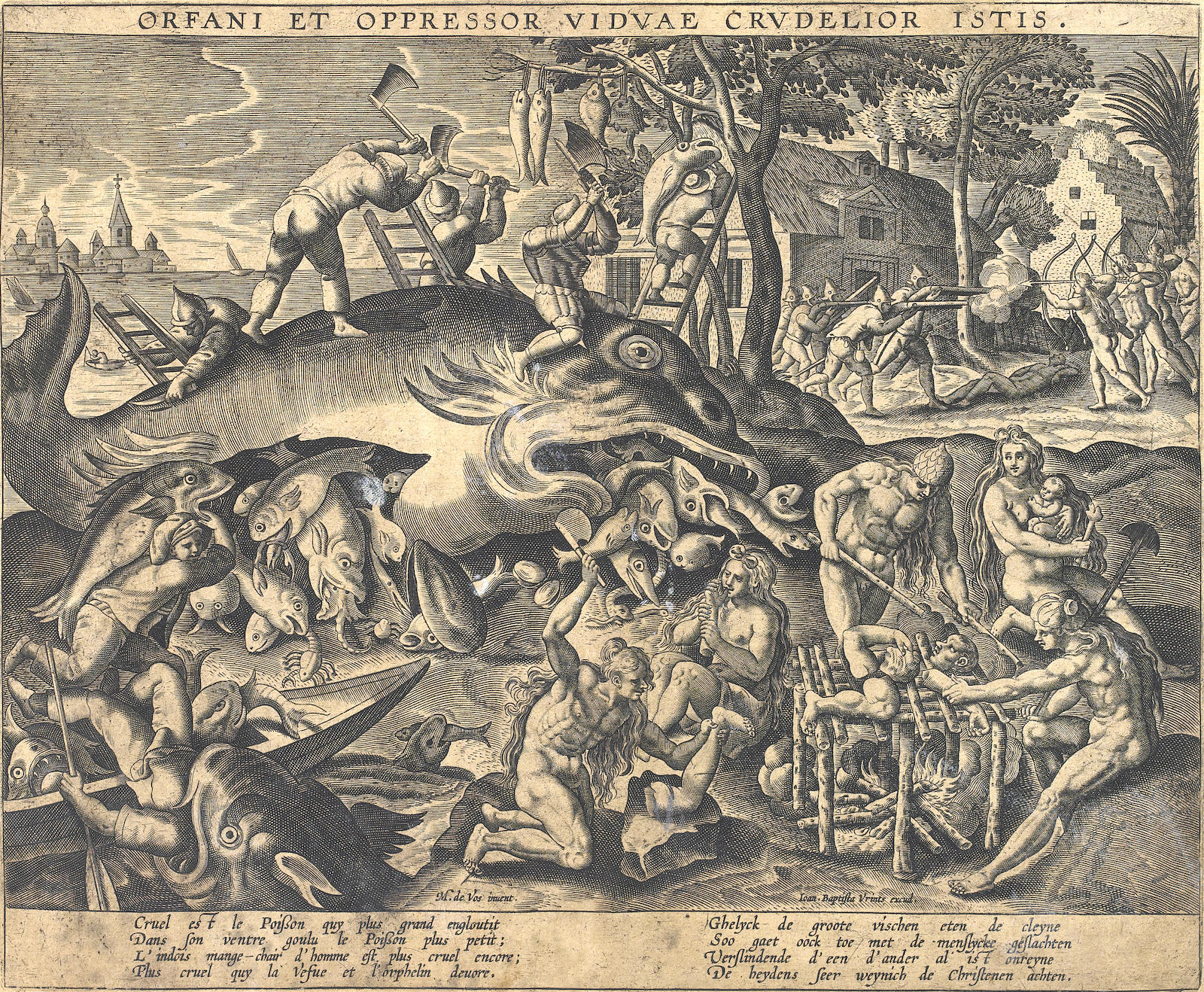 A vellum bound album of Old Master Engravings Vol