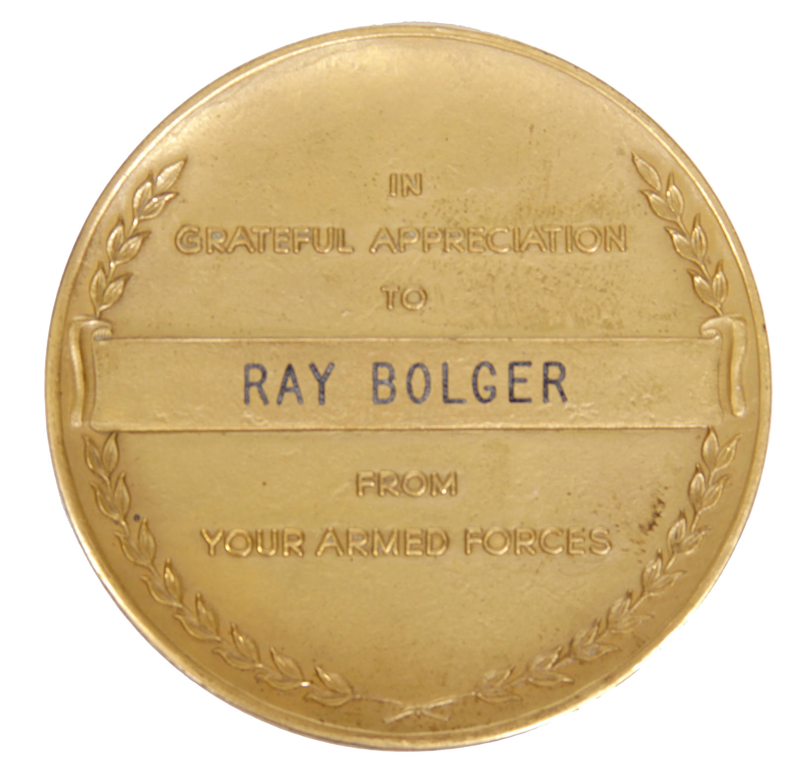 A Ray Bolger military award, 1960s