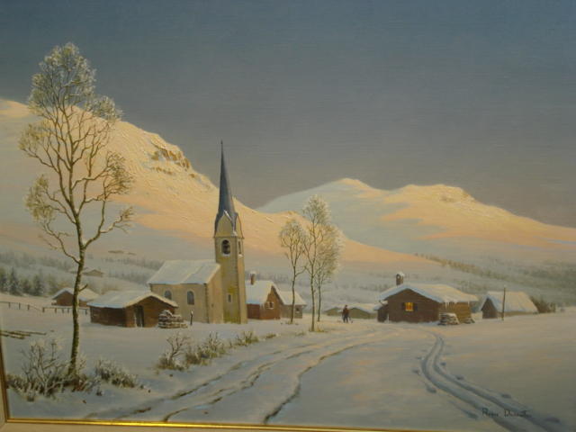Roger Charles Desoutter (British, born 1923) Winter landscape