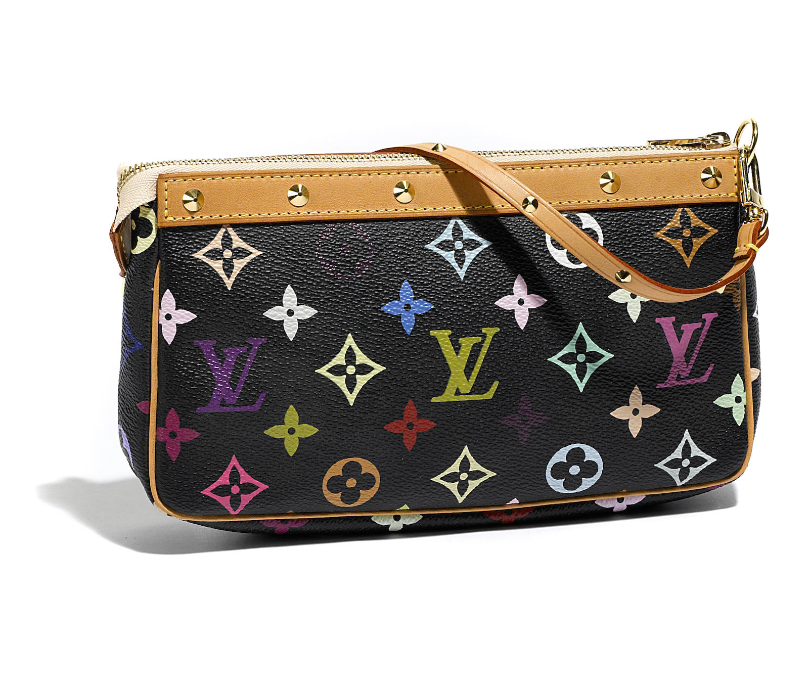 A Louis Vuitton black and multicolor shoulder bag
