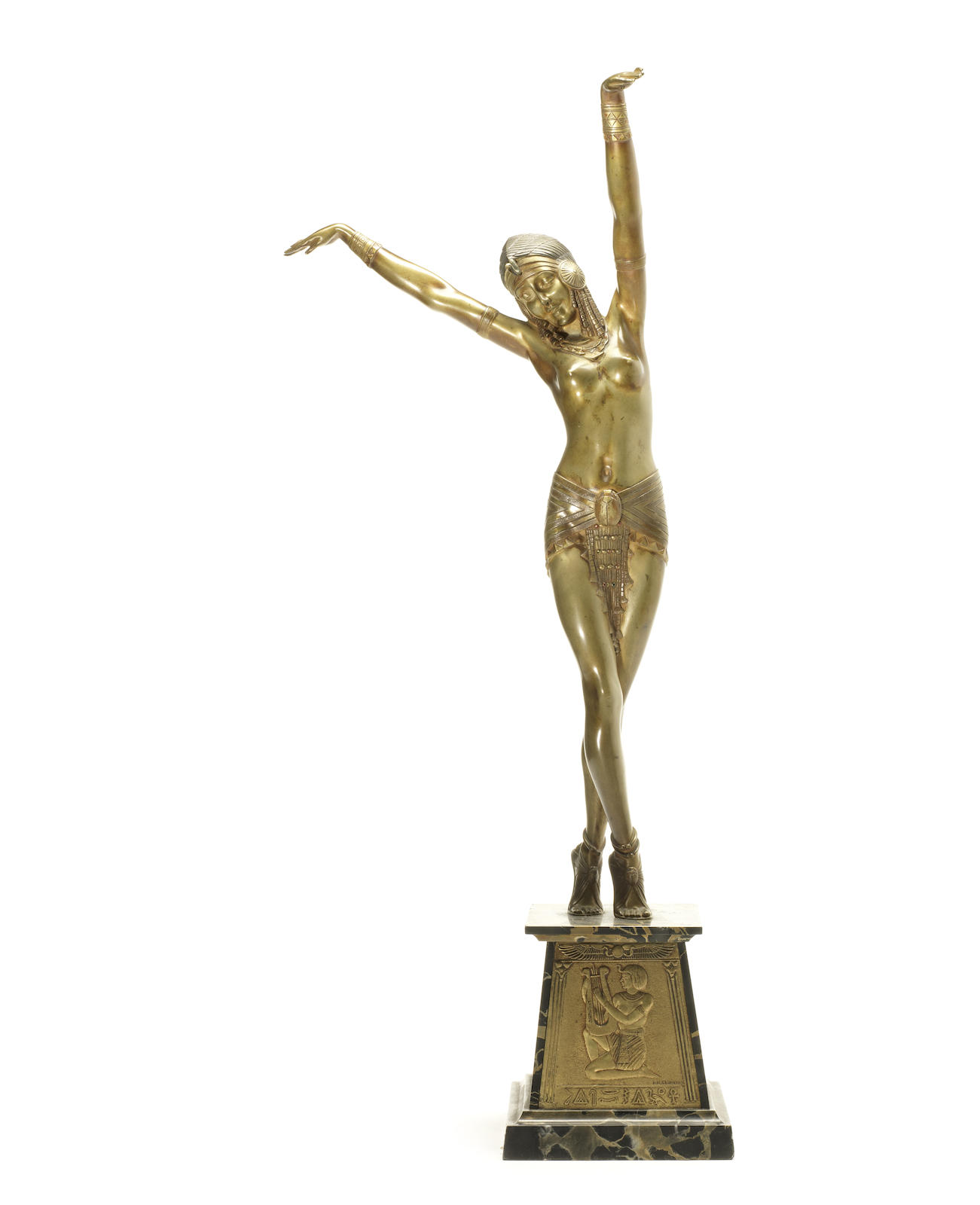Demetre Chiparus 'Egyptian Dancer' a Large Gilt-Bronze Figure, circa 1925
