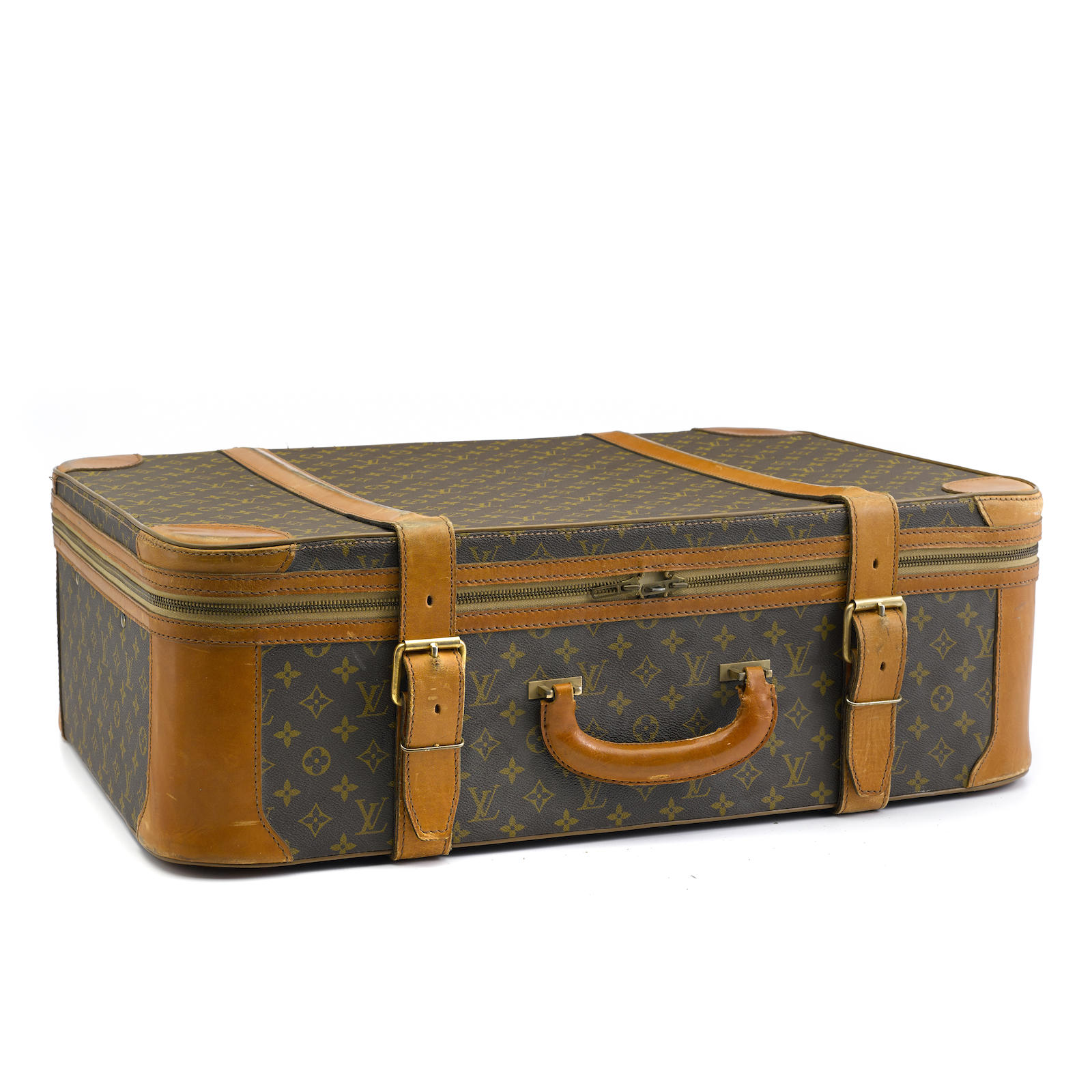 A Louis Vuitton monogram soft sided Stratos suitcase