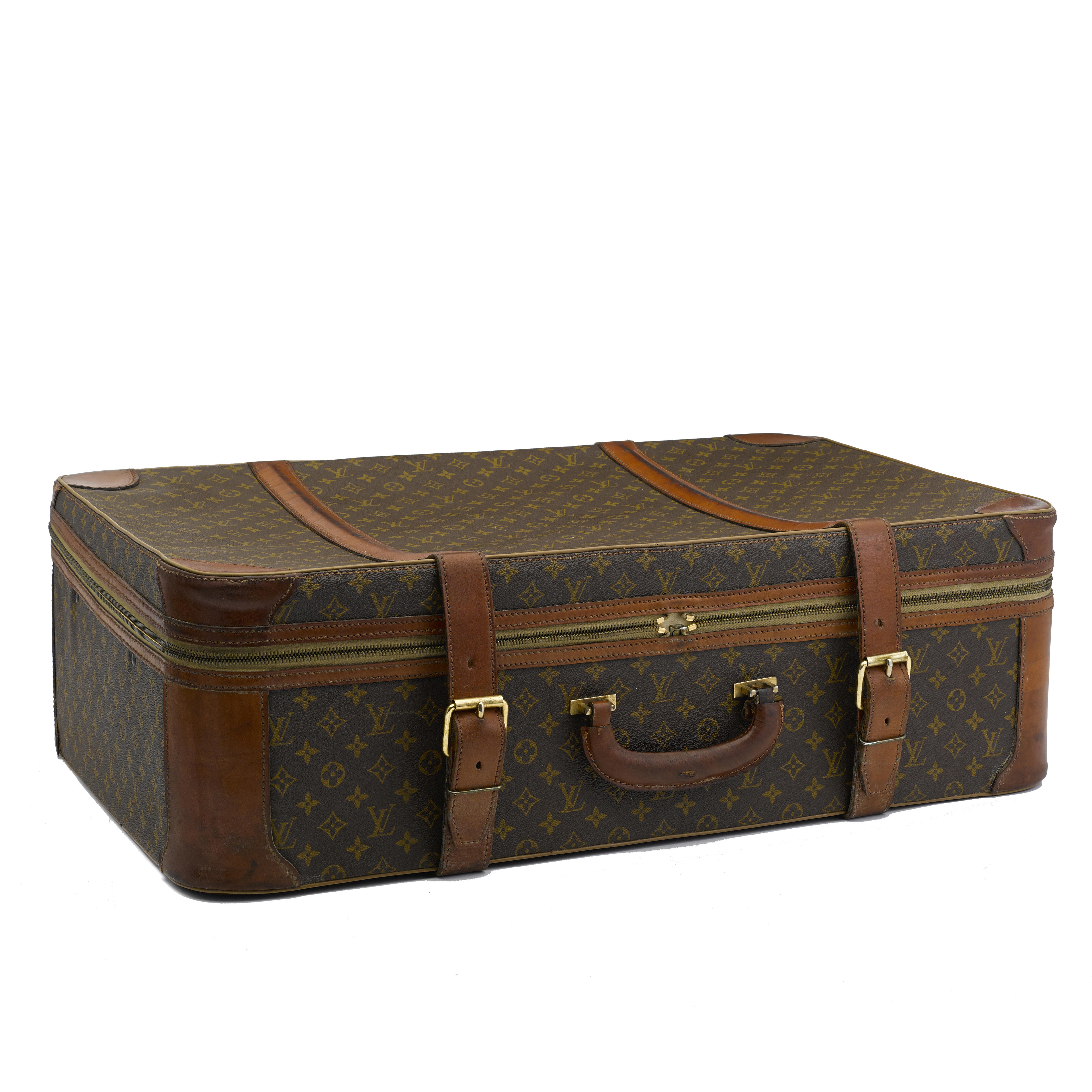 A Louis Vuitton monogram soft sided Stratos suitcase