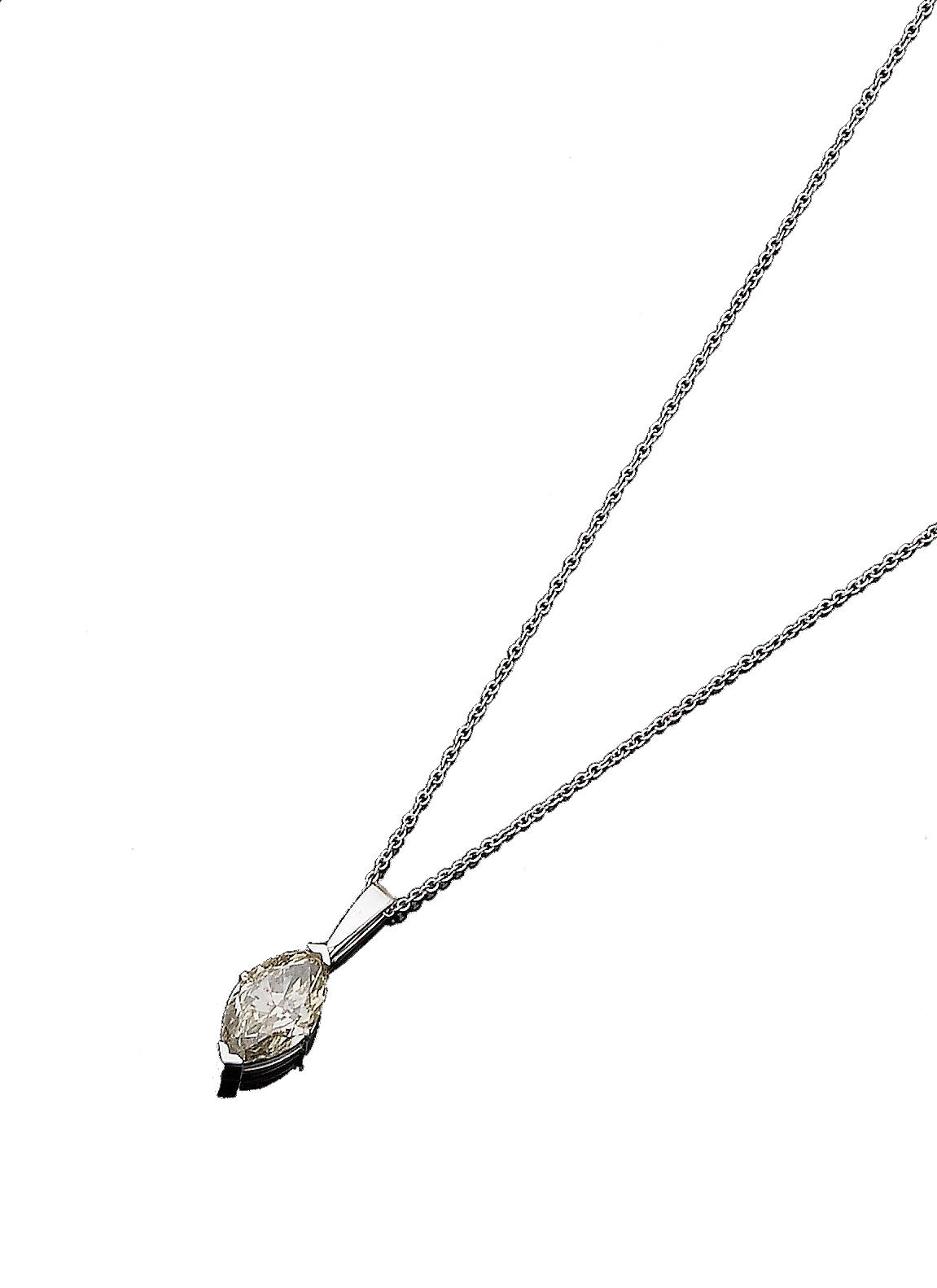 A fancy coloured diamond pendant necklace