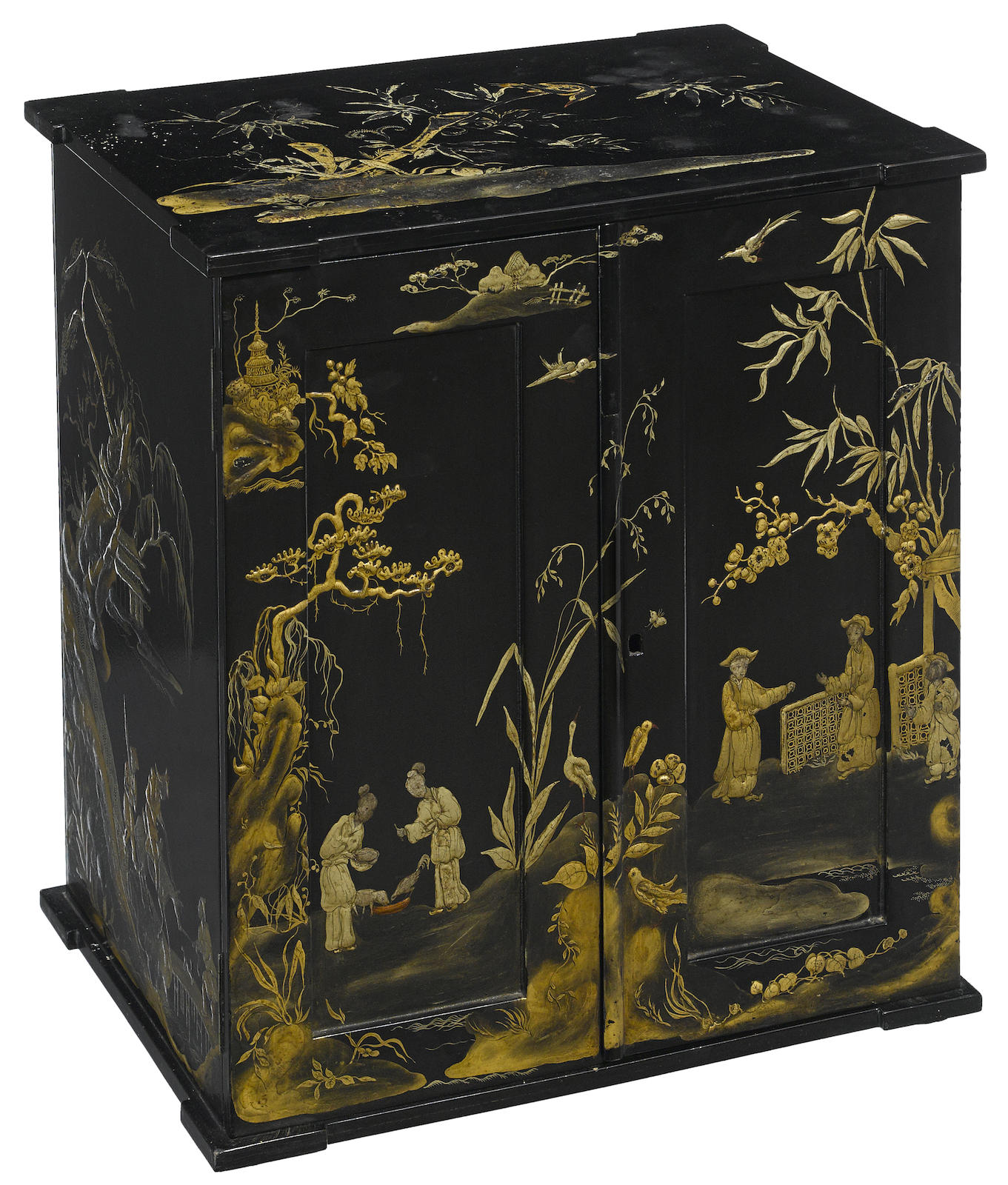 An English papier mâché table cabinet Jennens & Bettridge late 19th century