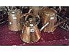 Three copper barge style watering cans