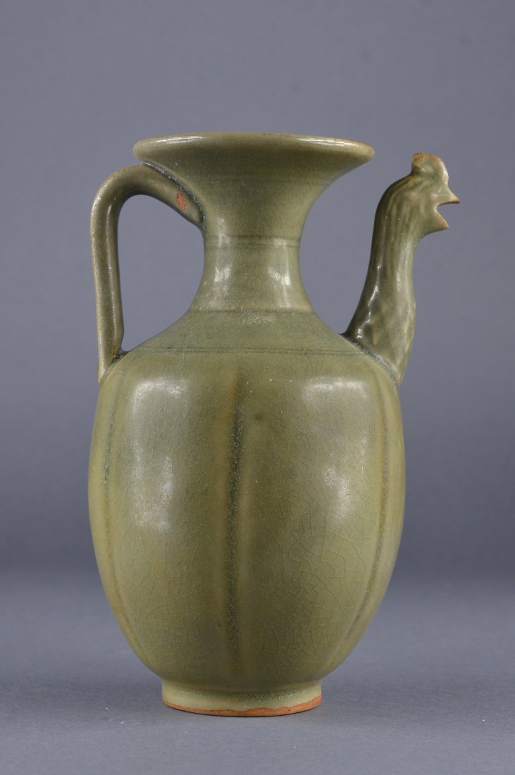 Chinese Celadon Glazed Ewer Chicken Head Spout