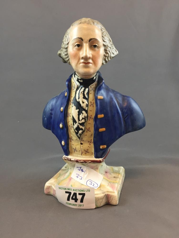 " GEORGE WASHINGTON"commemorative ceramic bust.