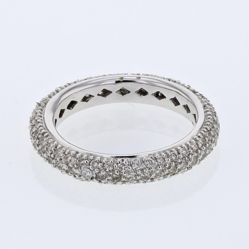 Eternity Pave-set Diamond Band in 14K White Gold