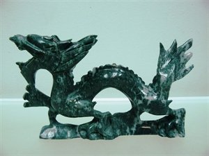 HANDCRAFTED 9" JADE DRAGON