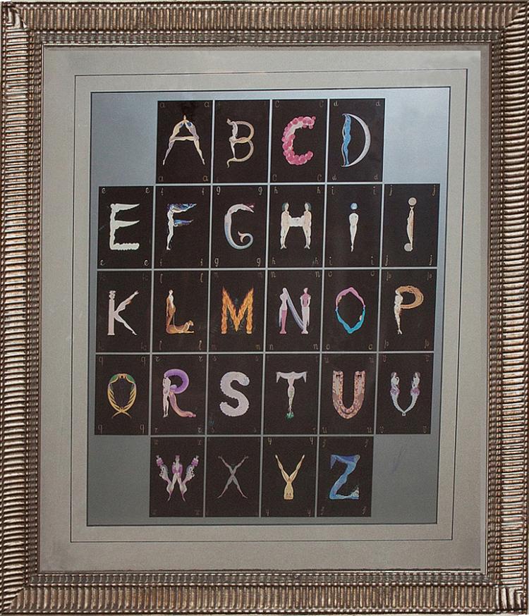 Erte Limited Edition Lithograph Alphabet
