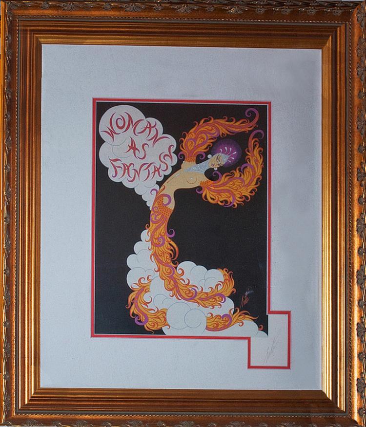 Erte Limited Edition Lithograph Hand signed Fantasy Dancer