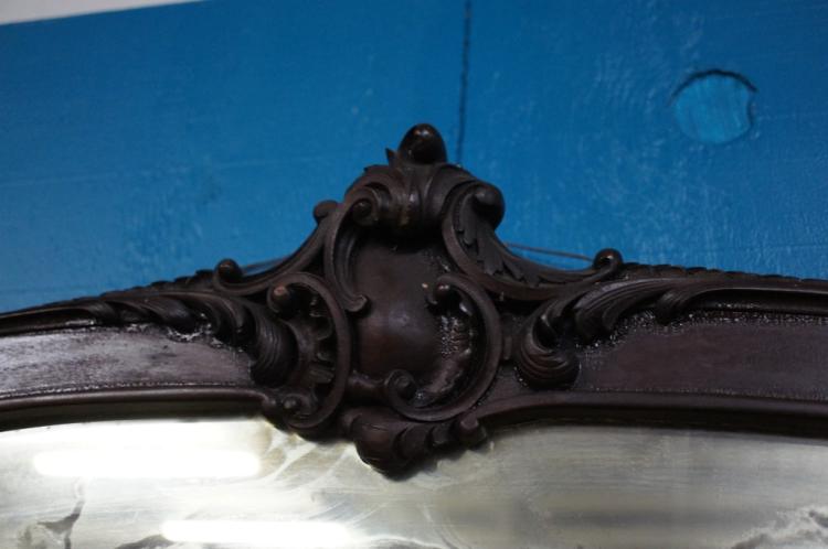 Large Antique Mahogany Mirror
