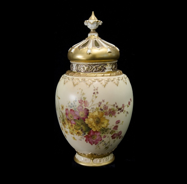 Royal Worcester Lidded Potpourri Jar