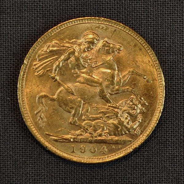 1904 Edward VII Gold Sovereign. Melbourne Mint.