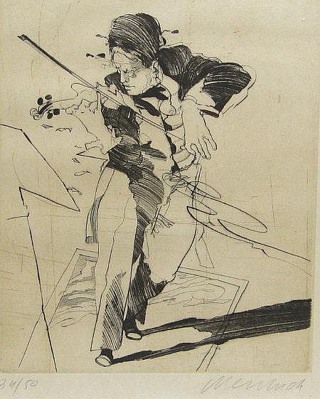 Pencil signed limited edition print of a