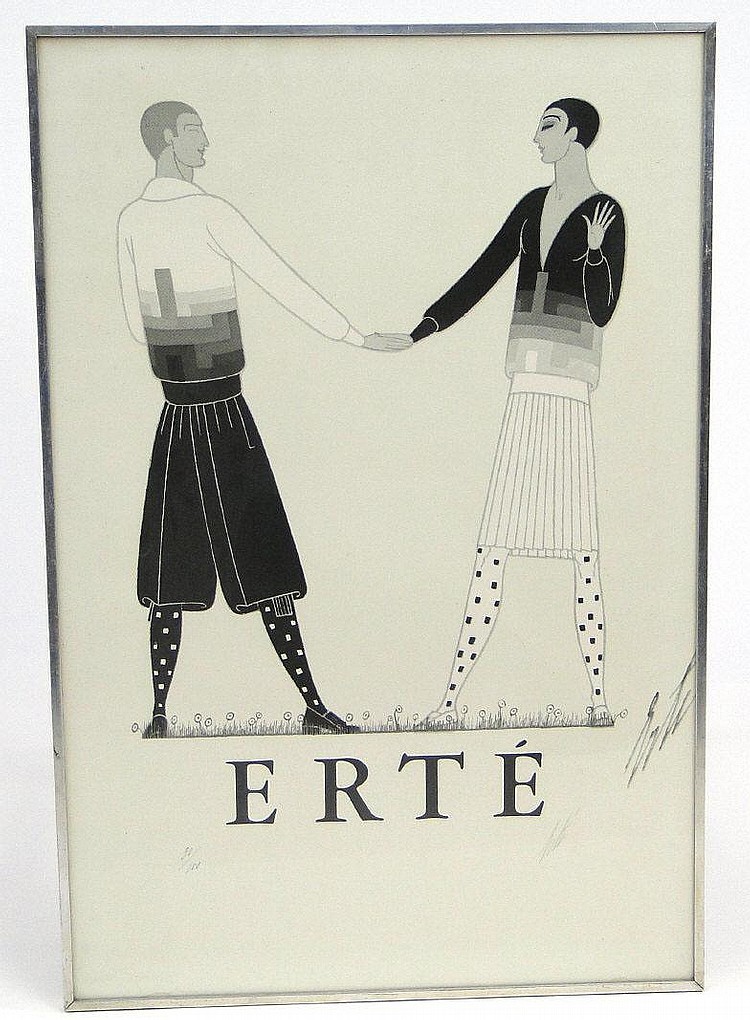 Erte - Ink signed limited edition print of
