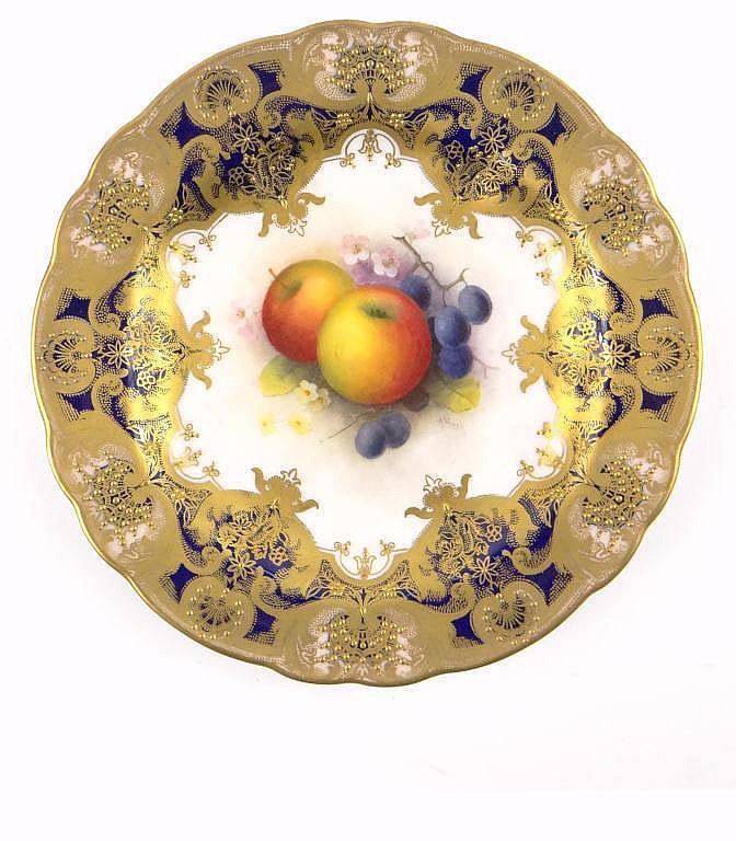 Royal Worcester cabinet plate, hand painted with