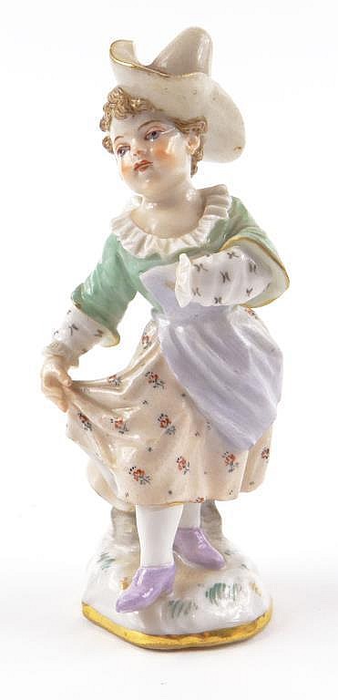 Meissen porcelain figurine with hand painted and