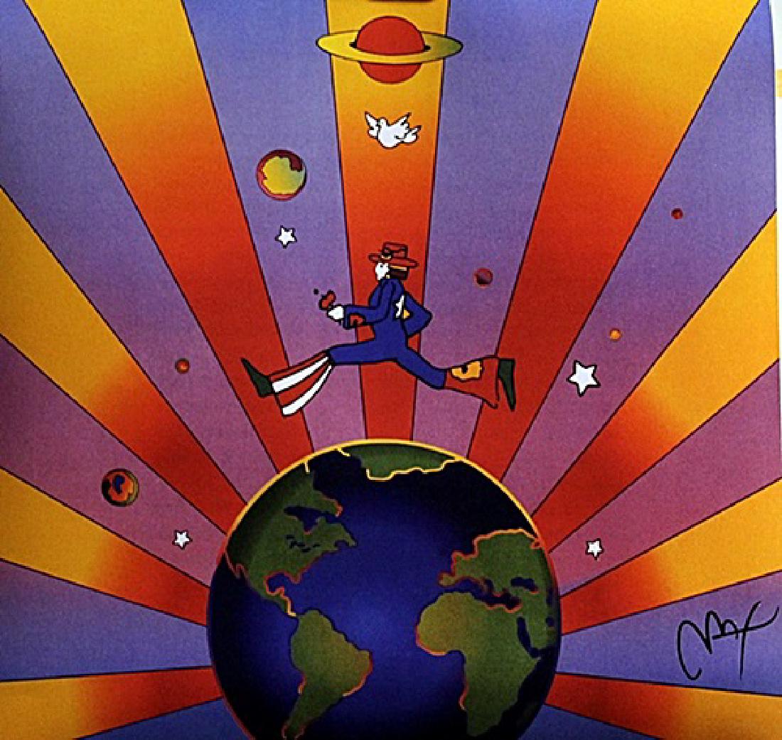 Peter Max Signed Lithograph - Earth Day 2000