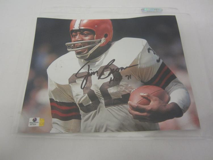 JIM BROWN Cleveland Browns Signed Autographed HOF...