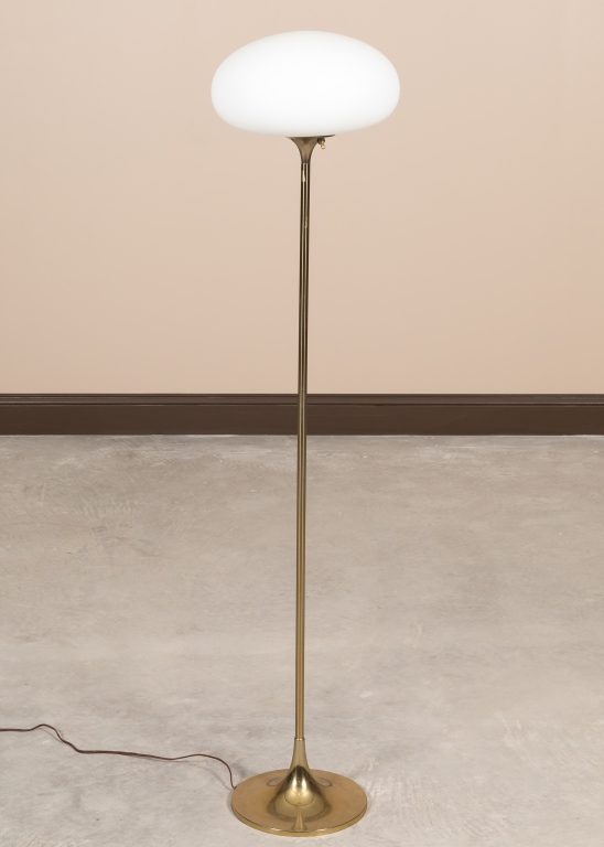Laurel Brass Mushroom Shade Floor Lamp