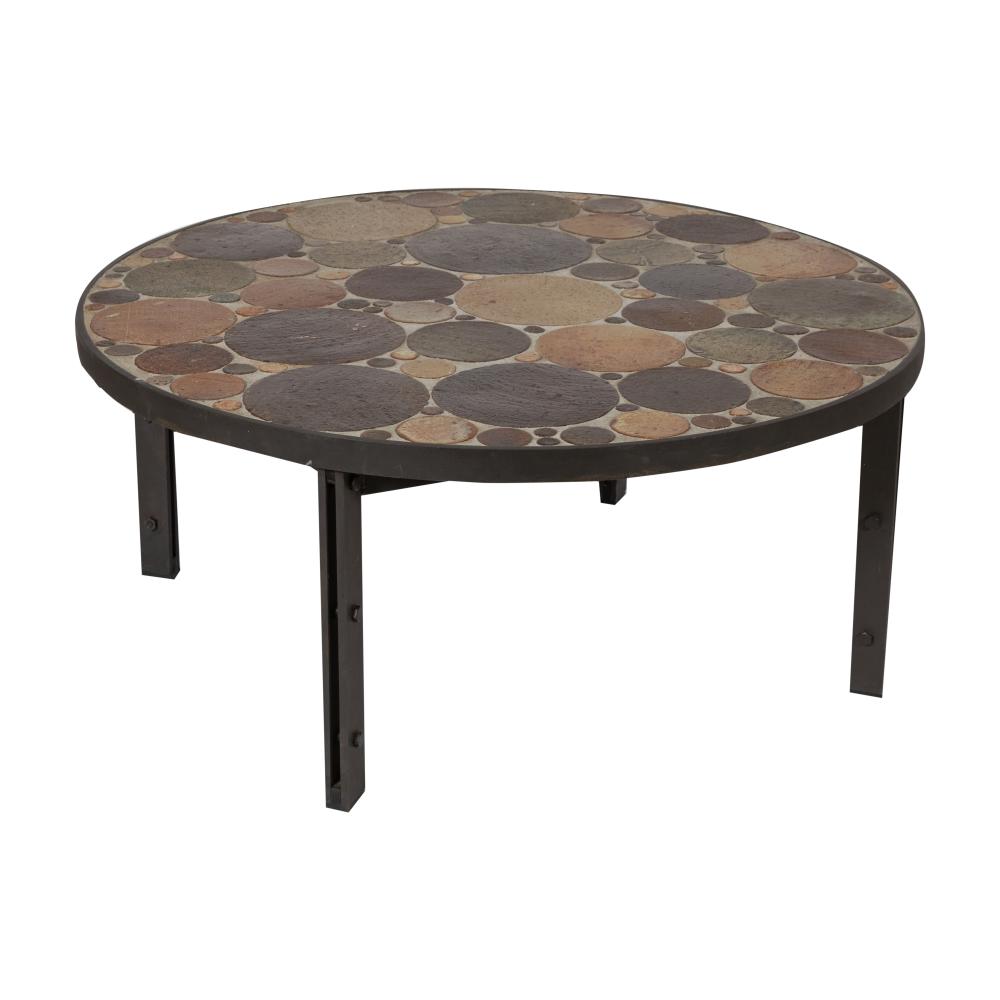 Roger Capron Style - Iron and Tile Coffee Table