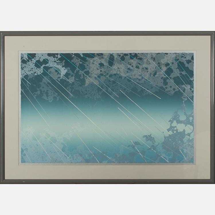 Artist Unknown (20th Century) Blue Sky Abstract, Lithograph,