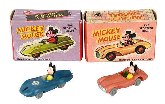MICKEY MOUSE BOXED MARX VEHICLES.