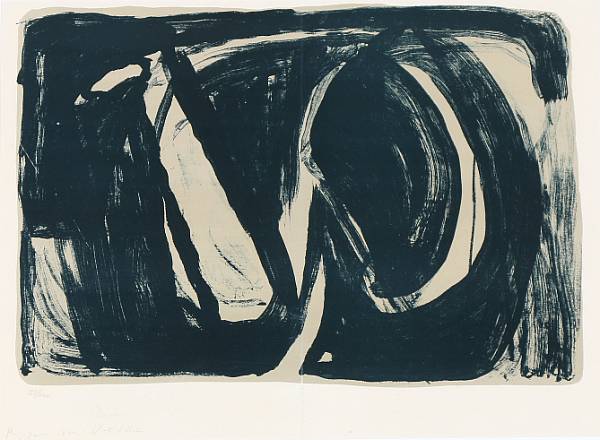 Bram van Velde: Composition. Signed Bram van Velde, 58/100. Lithograph