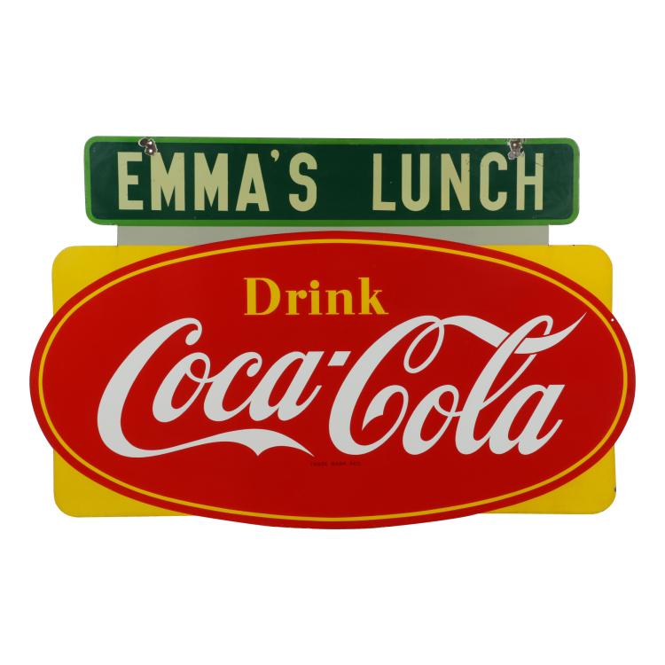 Coca-Cola Porcelain Hanging Sign